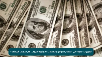 تغييرات جديدة في أسعار الدولار والعملات الأجنبية اليوم.. كم سجلت قيمتها؟